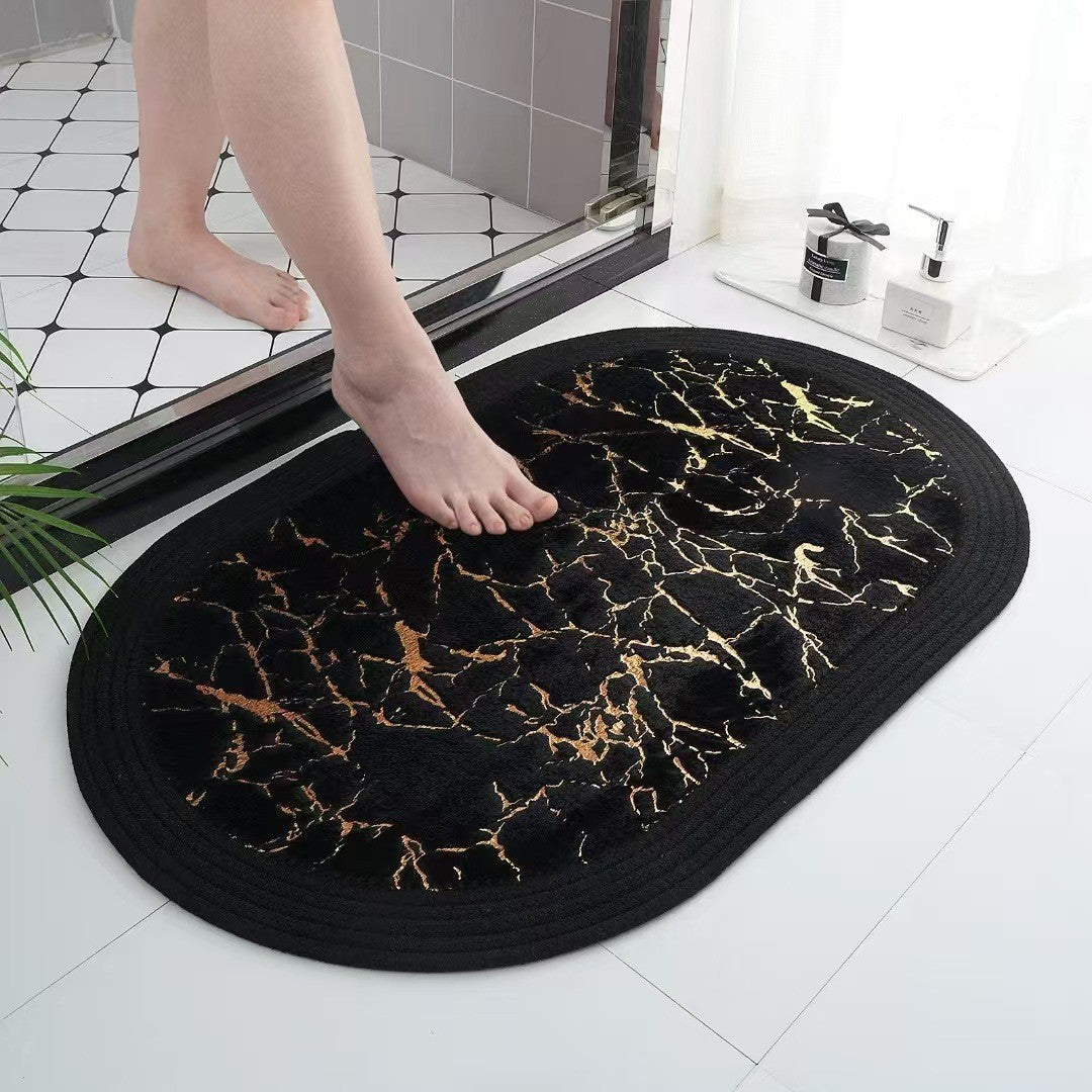 Luxurious Marble Pattern Bath Mat