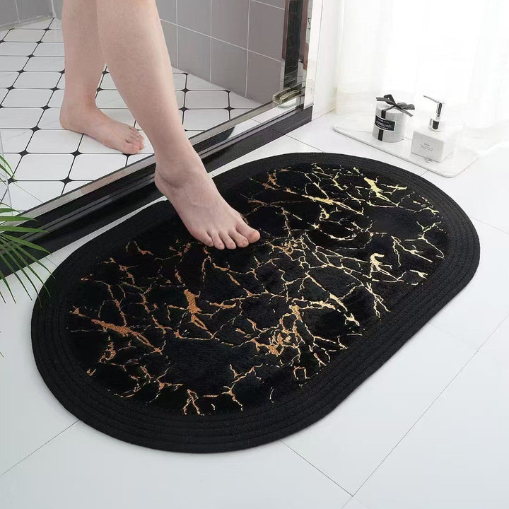 Luxurious Marble Pattern Bath Mat