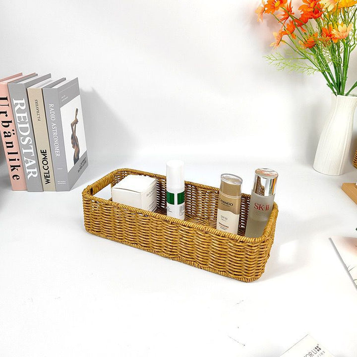 Unisex Rectangular Storage Basket Made of Woven Material Kalsten