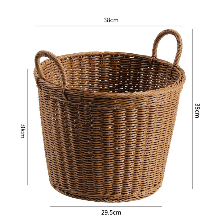 Handwoven Decorative Storage Basket with Ergonomic Handles Kalsten