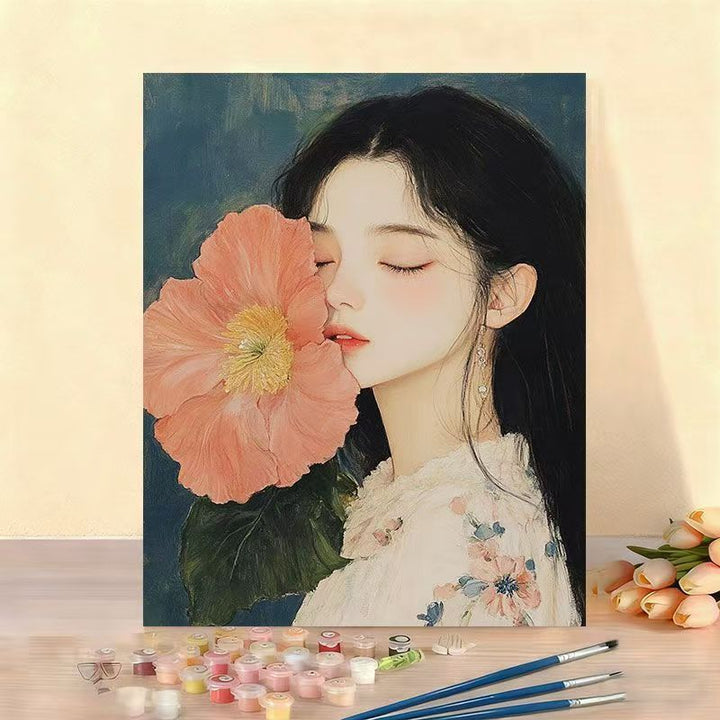 DIY Floral Portrait Paint by Numbers Kit Kalsten