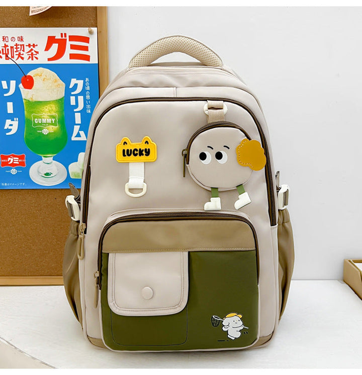 Cute Character-Designed Multi-Pocket School Backpack Kalsten