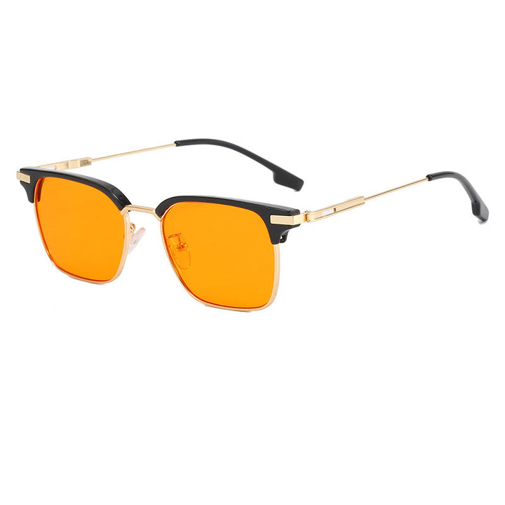 Women's square sunglasses with lightweight metal frame and wide temples Kalsten