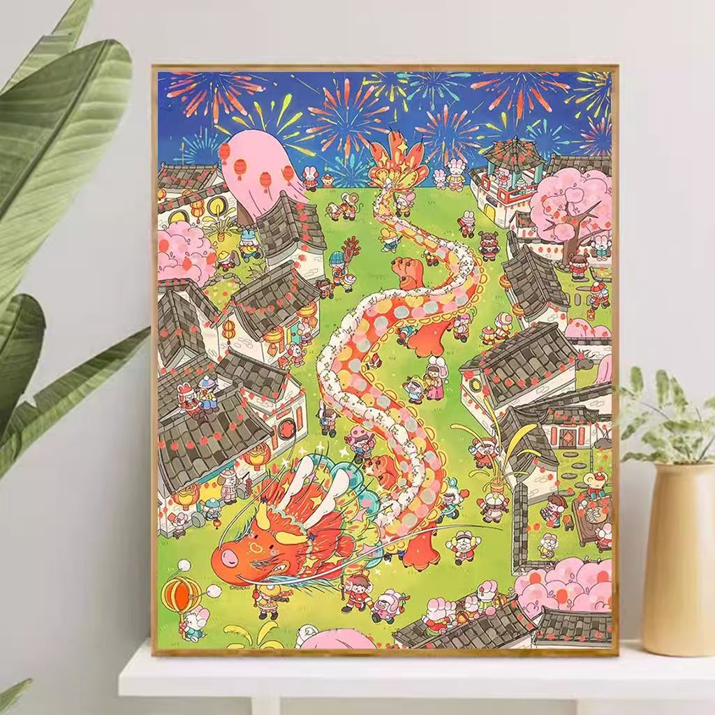 Playful Cartoon-Themed Art Canvas Kalsten