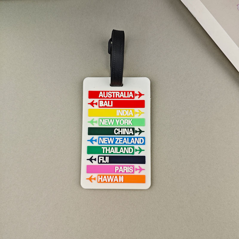 Unisex luggage tag with international travel destinations Kalsten