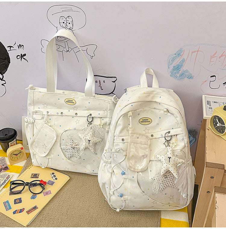 Multi-Purpose Star-Embellished School Backpack