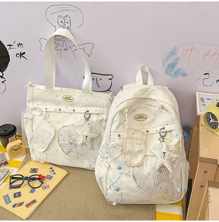 Multi-Purpose Star-Embellished School Backpack