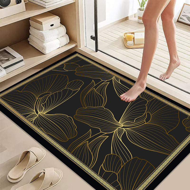 Elegant Lotus Flower Bath Mat Kalsten