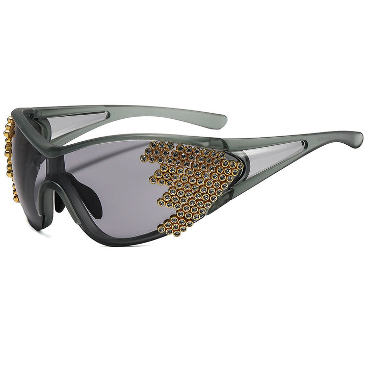 Ladies sporty sunglasses with sparkling decor Kalsten