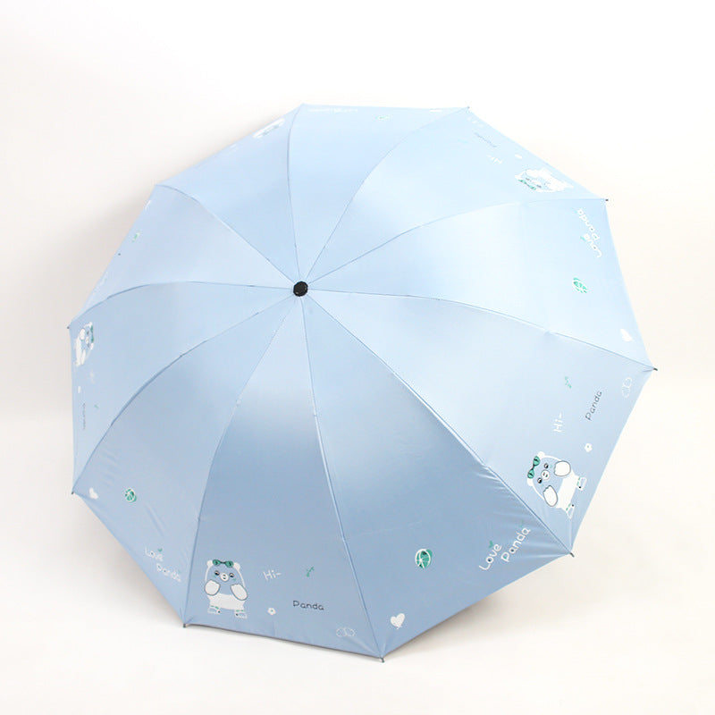 Ladies folding umbrella with cute panda design Kalsten