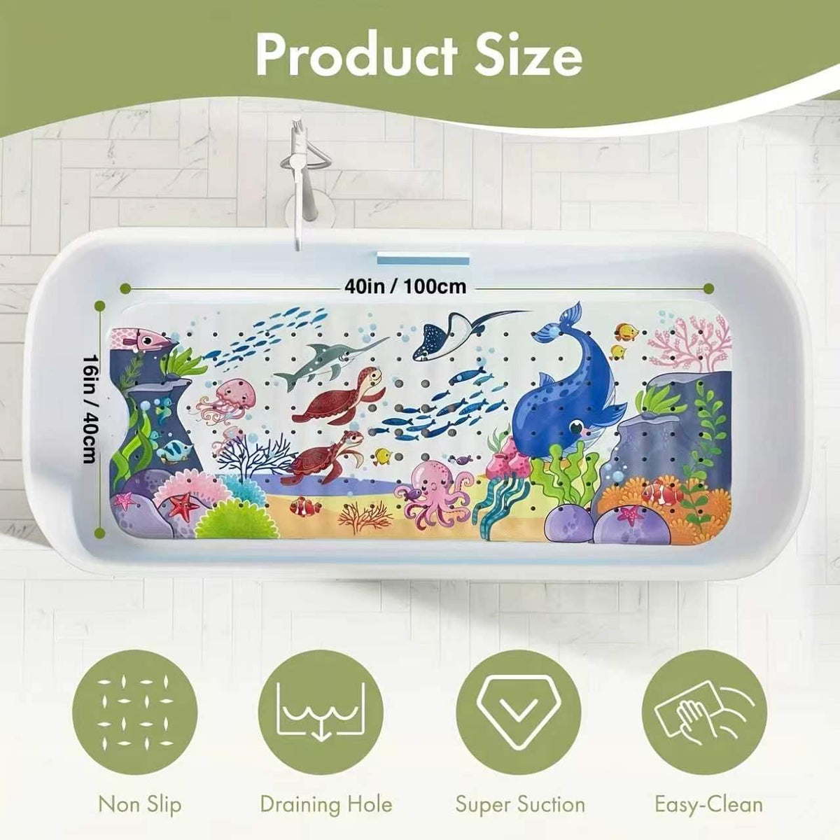 Decorative Ocean Shell Bath Mat