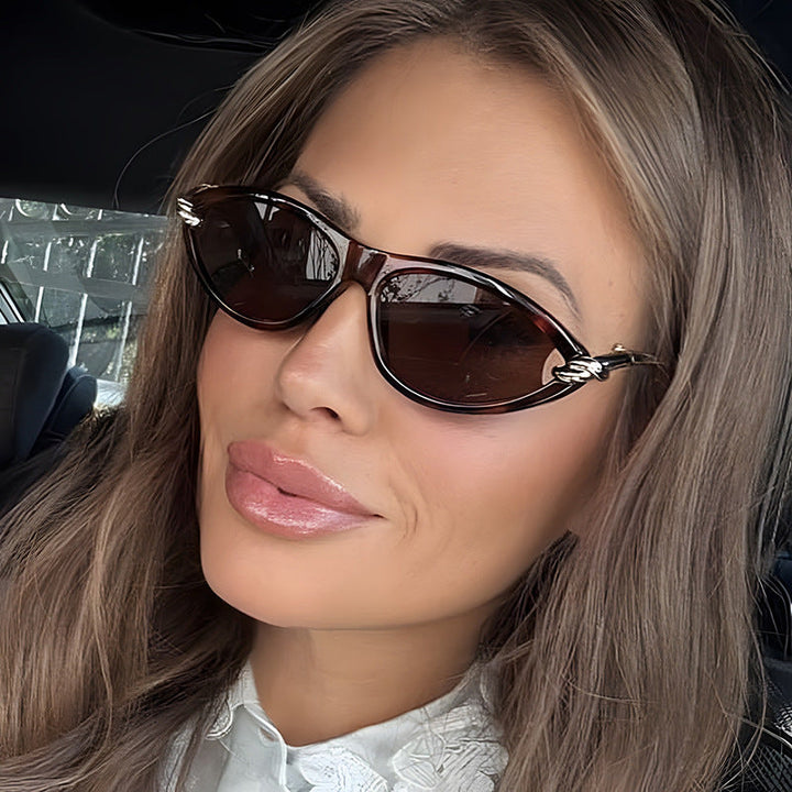 Women's Cat-Eye Sunglasses with Elegant Metal Frame and Protective UV Filter Kalsten