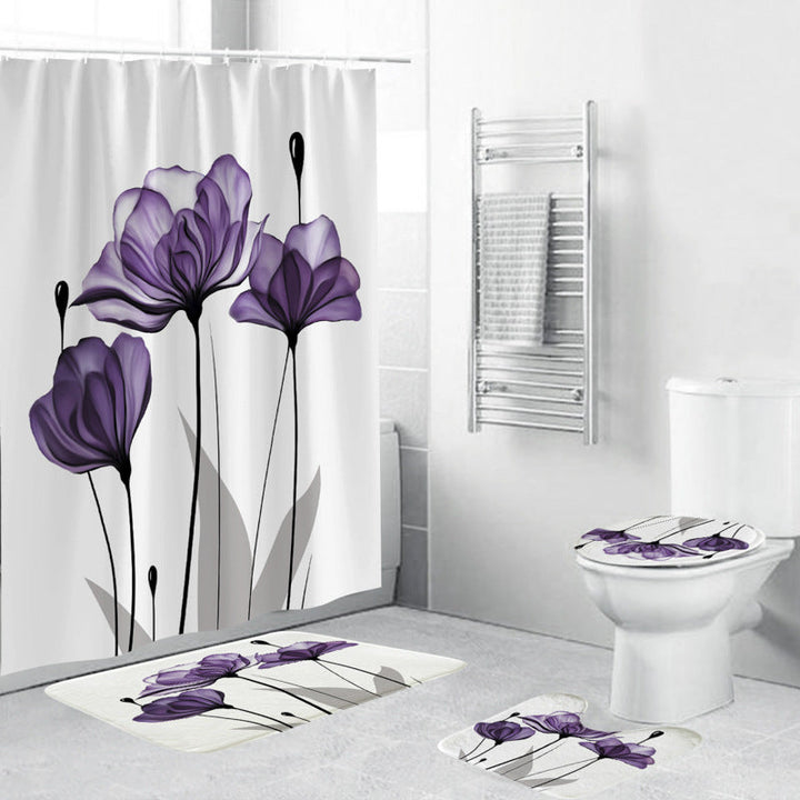Leafy Botanical Themed Bathroom Ensemble Kalsten