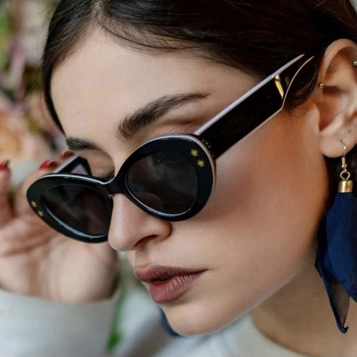 Ladies Cat-Eye Sunglasses with Luxurious Plastic Frame and Decorative Accents Kalsten