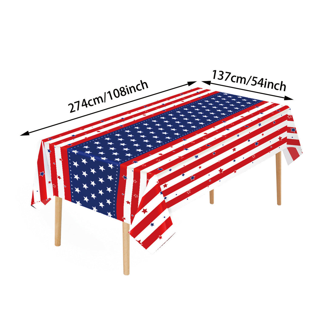 Unisex nan coated tablecloth with stars and stripes pattern, wipeable and waterproof Kalsten