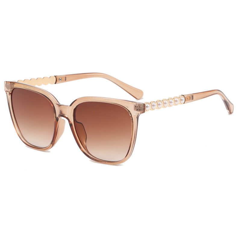 Women's oversized sunglasses with elegant pearl jewelry decoration Kalsten