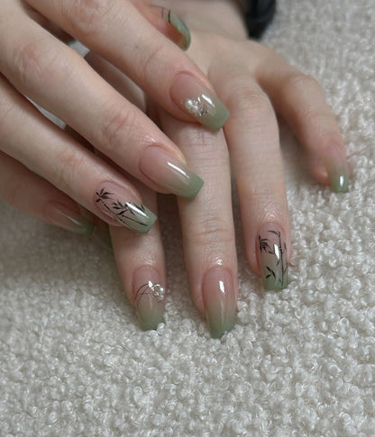 Glitter Ombre Press-On Nails Acalora