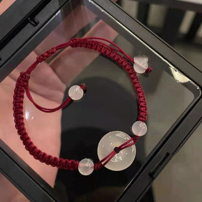 Adjustable Gemstone Macrame Bracelet Acalora