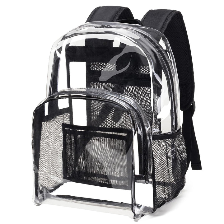 Unisex transparent backpack with breathable mesh design Kalsten
