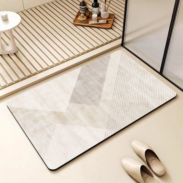 Non-Slip Geometric Pattern Bathroom Mat Kalsten