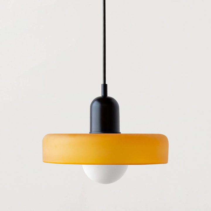 Bauhaus Coloured Glass Pendant Lamp