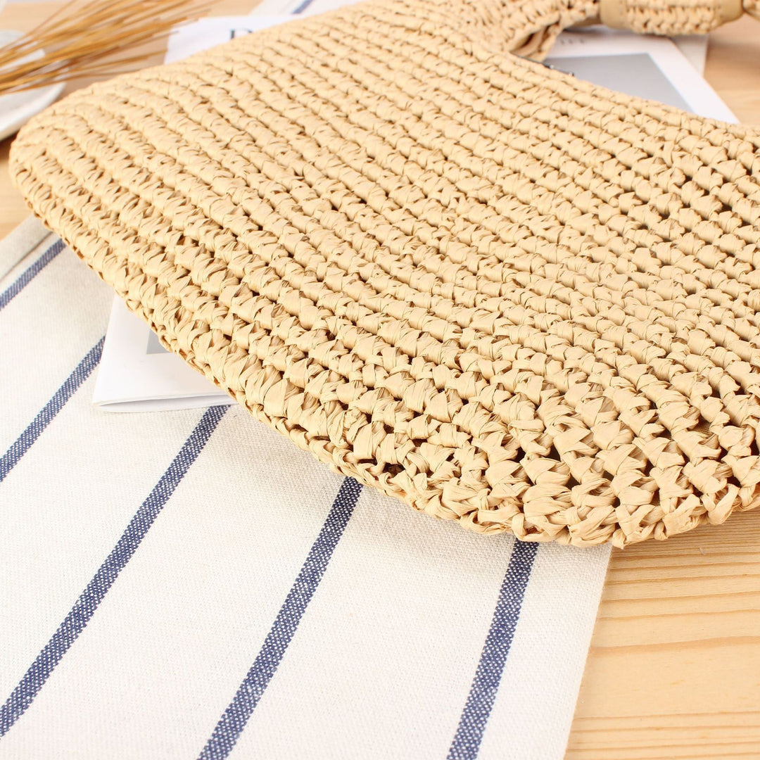 Handmade fashionable shoulder bag made of woven natural material Kalsten