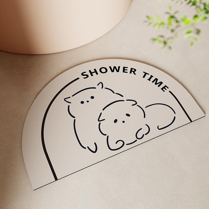 Shower Time Themed Bath Mat Kalsten