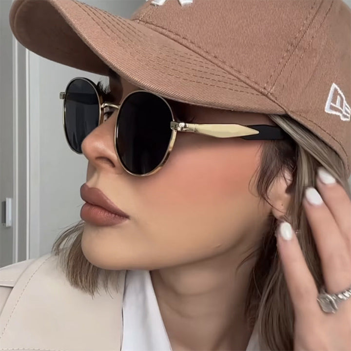 Vintage Inspired Round Frame Sunglasses Kalsten