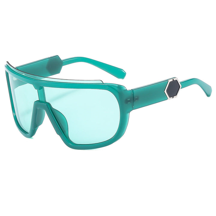 Women's sporty sunglasses with futuristic design and wide front Kalsten