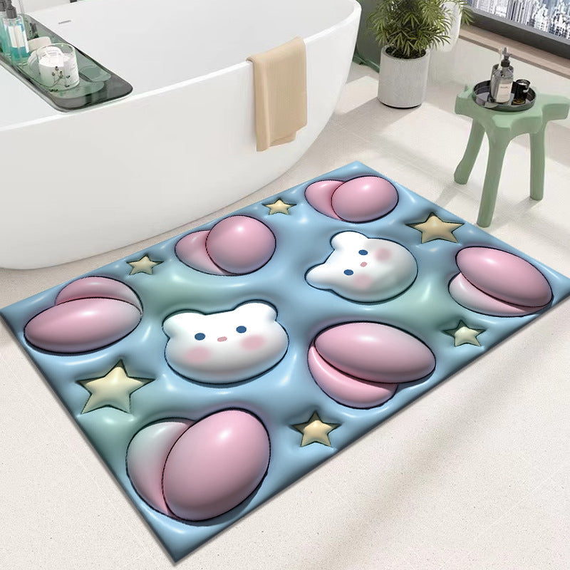 Cute Cartoon Cat Shape Bath Mat Kalsten