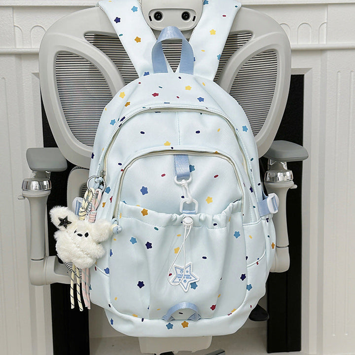 Backpack with Colorful Star Pattern and Versatile Compartments Kalsten