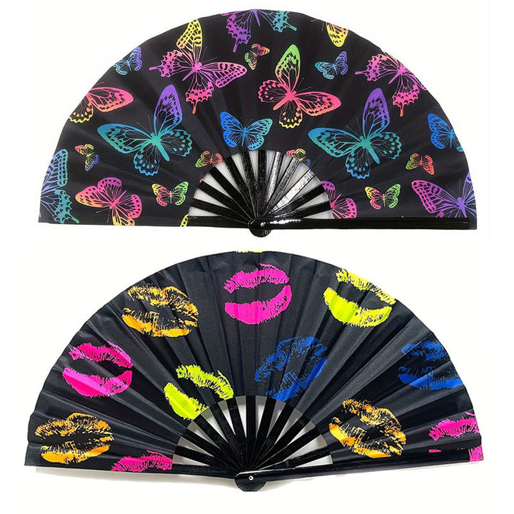 Ladies fan with colorful designs Kalsten