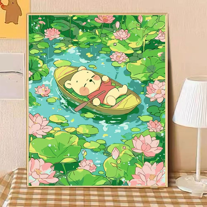 Playful Bear Illustration Canvas Art Kalsten