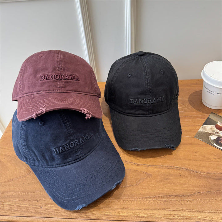 Men's Distressed Fabric Baseball Cap Kalsten
