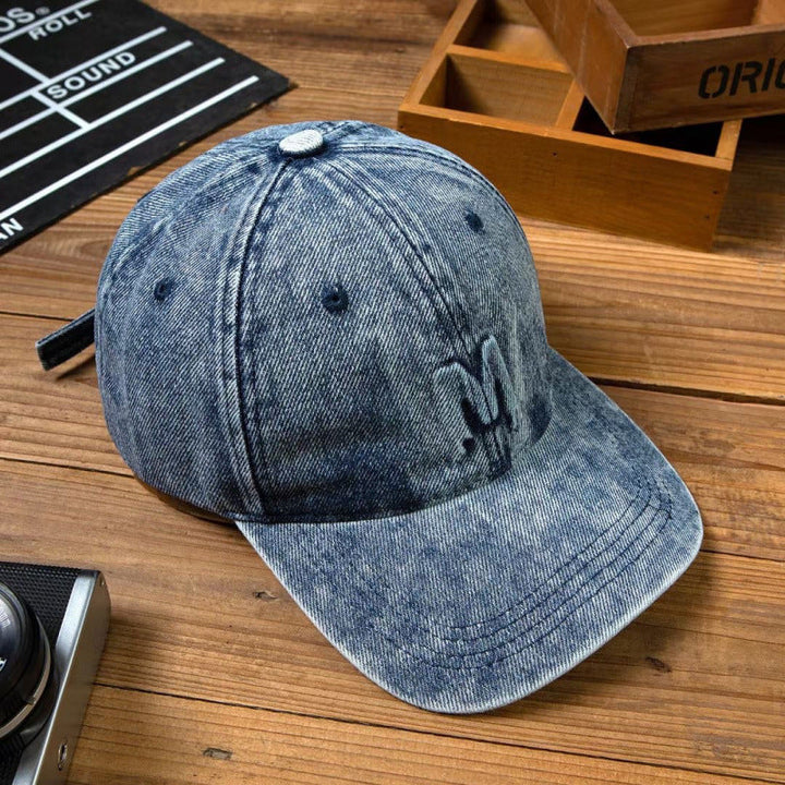 Men's Distressed Denim Baseball Cap Kalsten