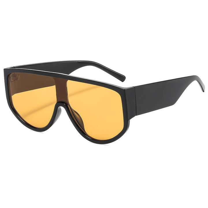 Women's fashion sunglasses with futuristic, transparent frame and large protection Kalsten