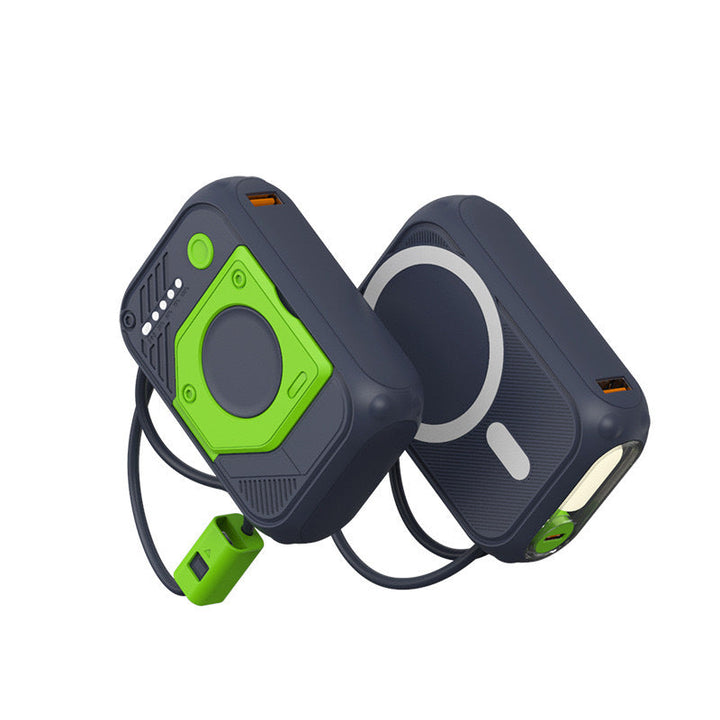 Multifunctional power bank with LED light and integrated charging cable Kalsten