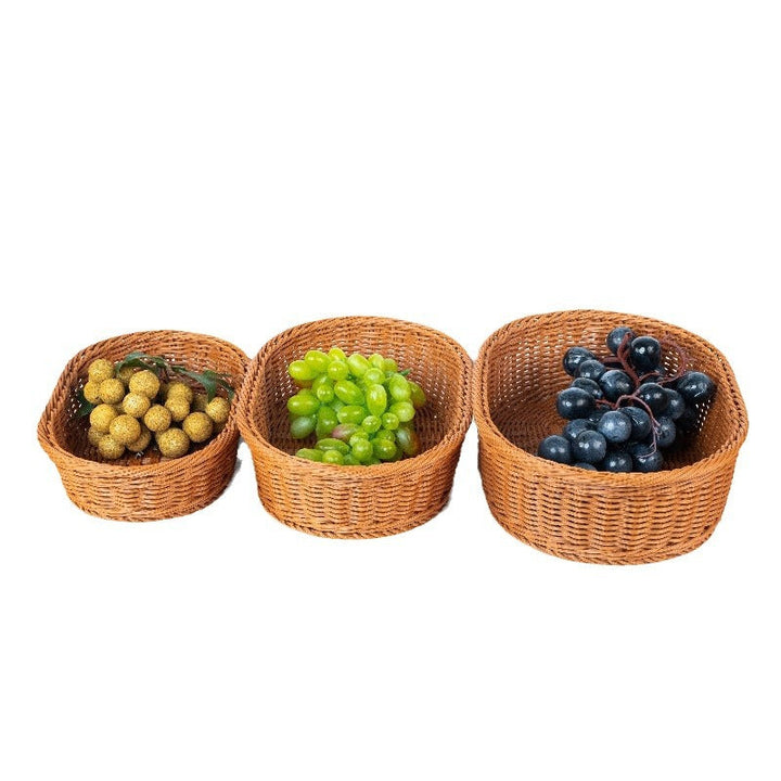 Women's Oval Willow Basket Set with Handwoven Details Kalsten