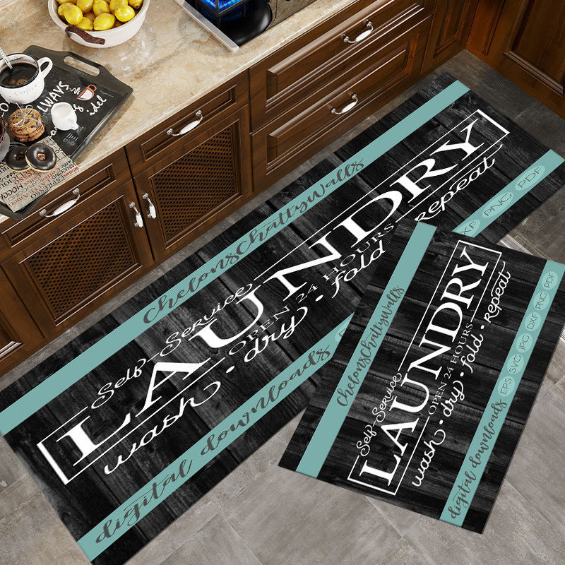 Vintage-Inspired Laundry Room Area Mat Acalora