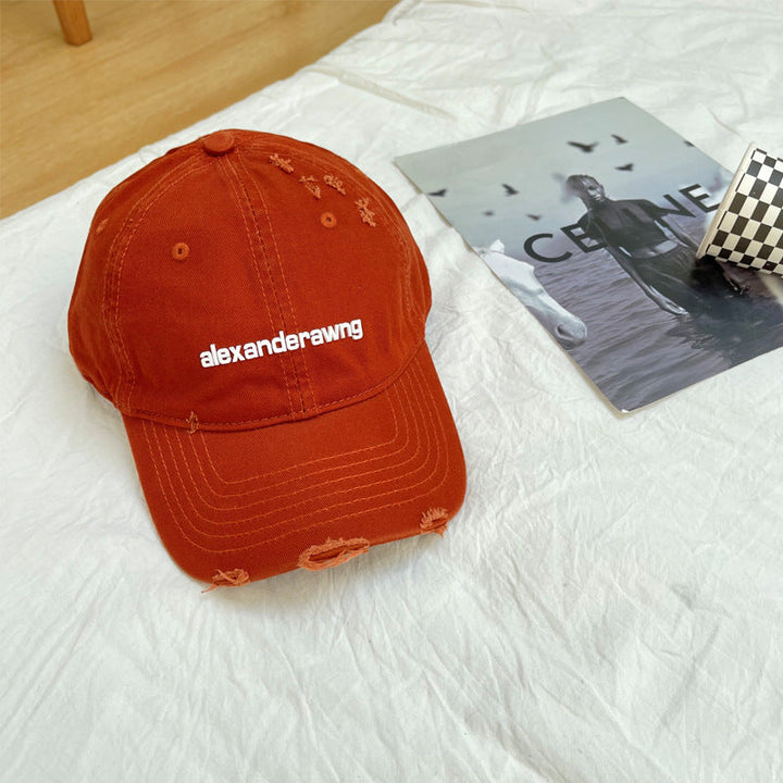 Unisex Distressed Cotton Baseball Cap Kalsten