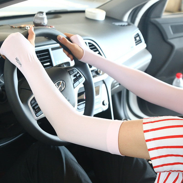Women's UV Protection Arm Sleeves with Elastic Compression Material Kalsten
