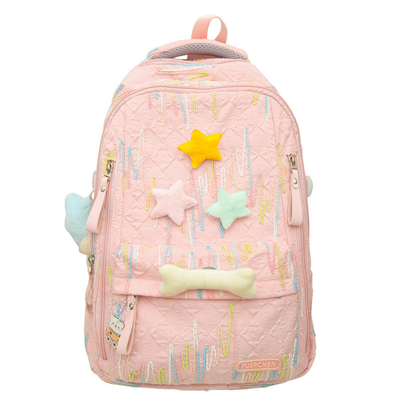 Playful Character Embellished Backpack Kalsten