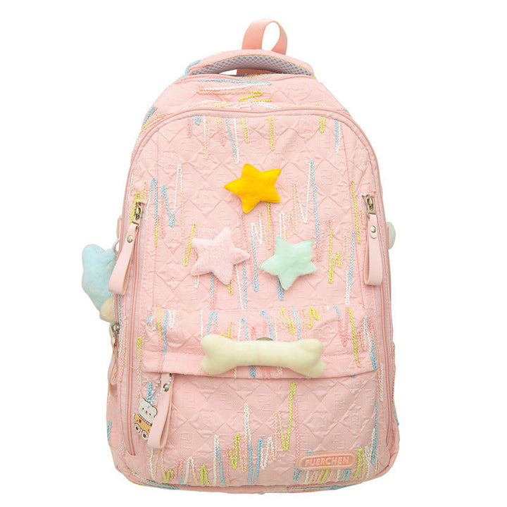 Playful Character Embellished Backpack Kalsten