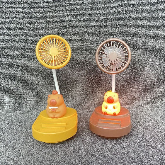 Unisex Portable Hand Fan in Nostalgic Capybara Design Kalsten
