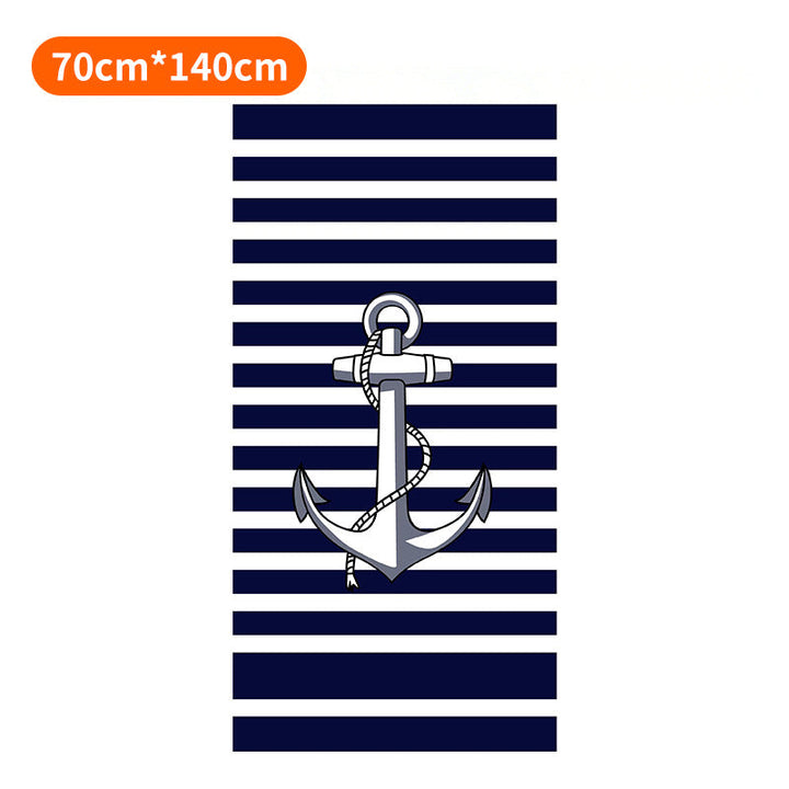 Beach towel with maritime anchor design Kalsten