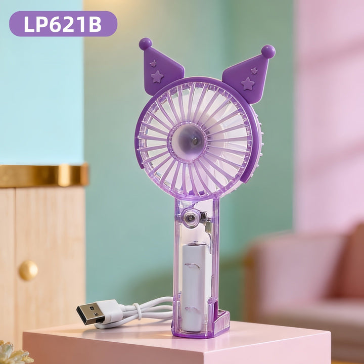 Ladies portable hand fan with cute rabbit design Kalsten