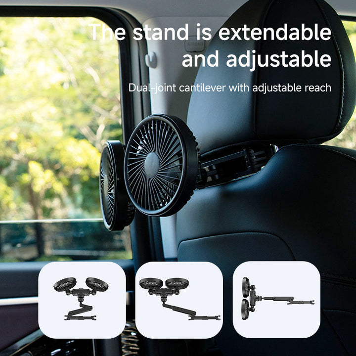 Unisex Dual-Blade Wall-Mounted Cooling Fan with Smart Temperature Display Kalsten