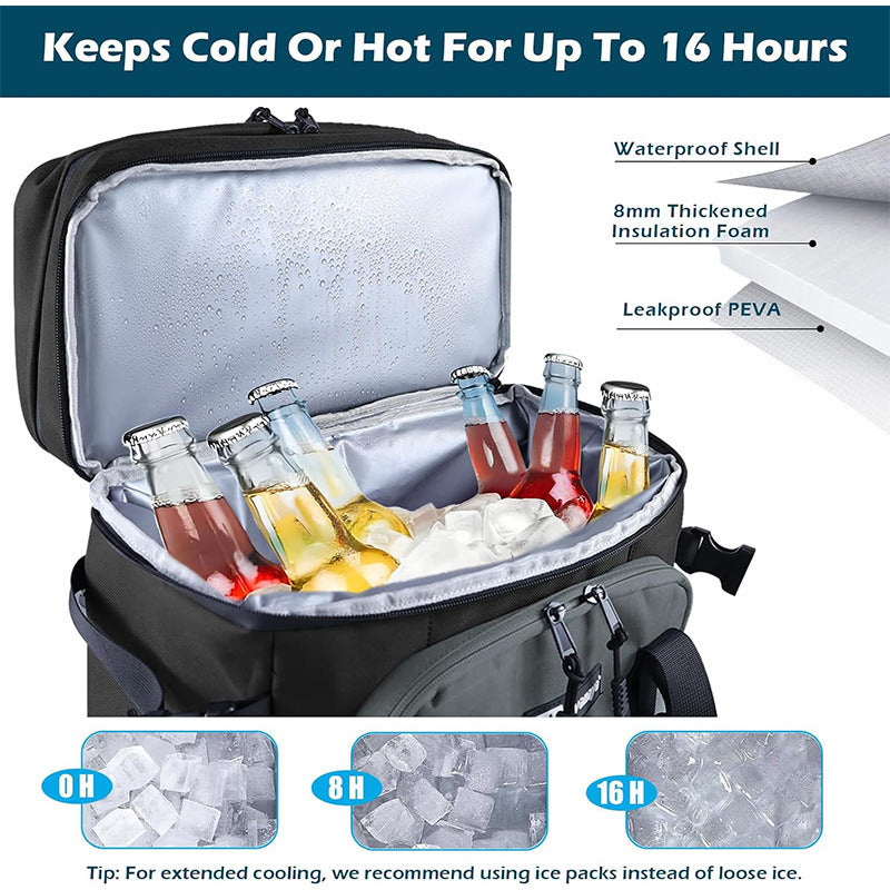 Insulated cooler backpack with practical mesh pockets Kalsten