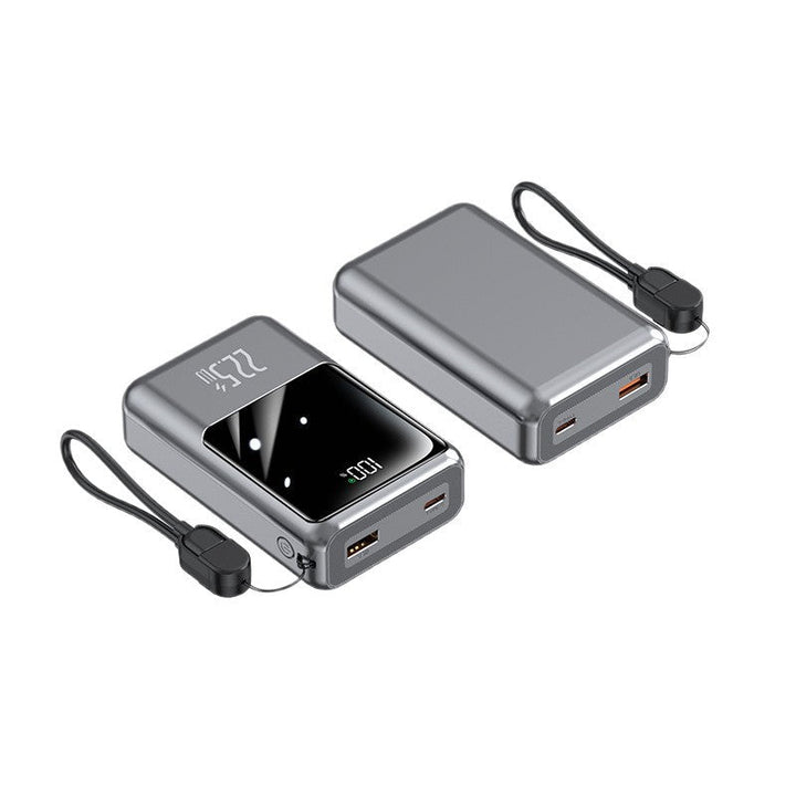 Portable power bank with multifunctional charging cable and digital display Kalsten