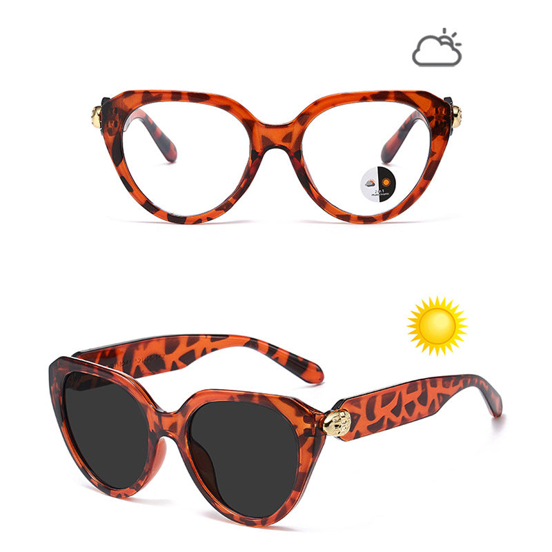 Ladies Cat-Eye Sunglasses with Golden Accents and Protective UV Filter Kalsten